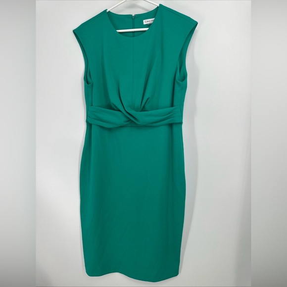 CALVIN KLEIN Calvin Klein Twist-Front Sheath Dress Size 12 New - Picture 5 of 8